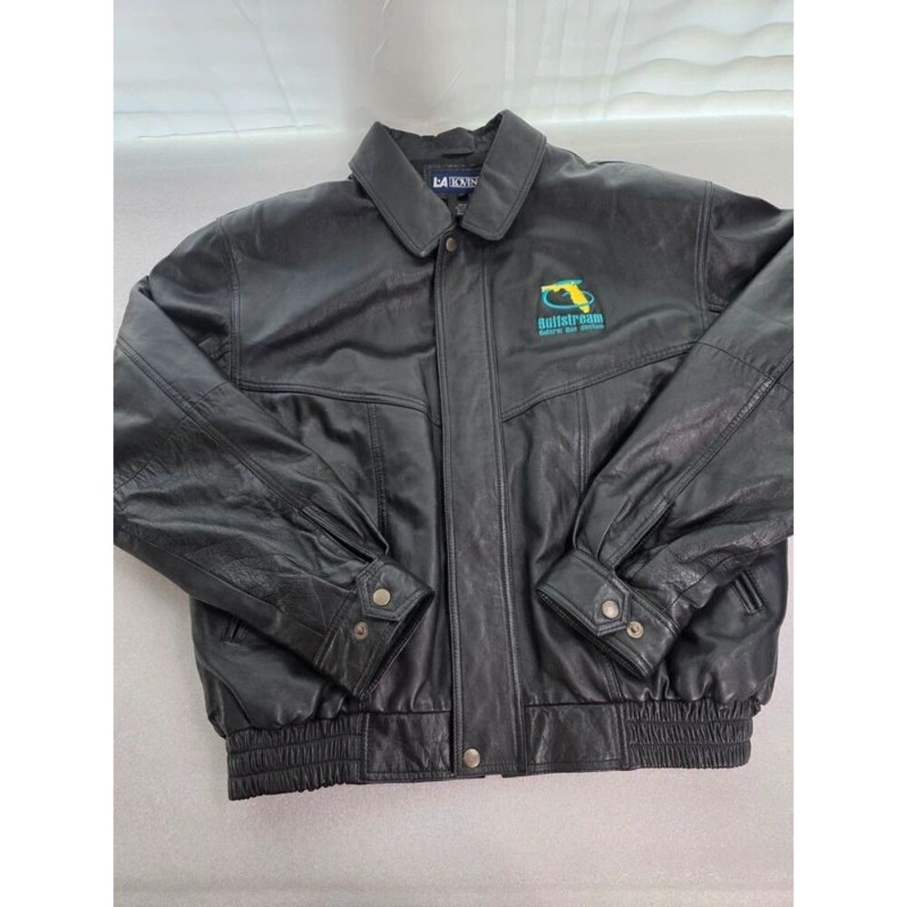 Vintage LA Loving Men's Genuine Leather Bomber Jacket,  Size Large (L)